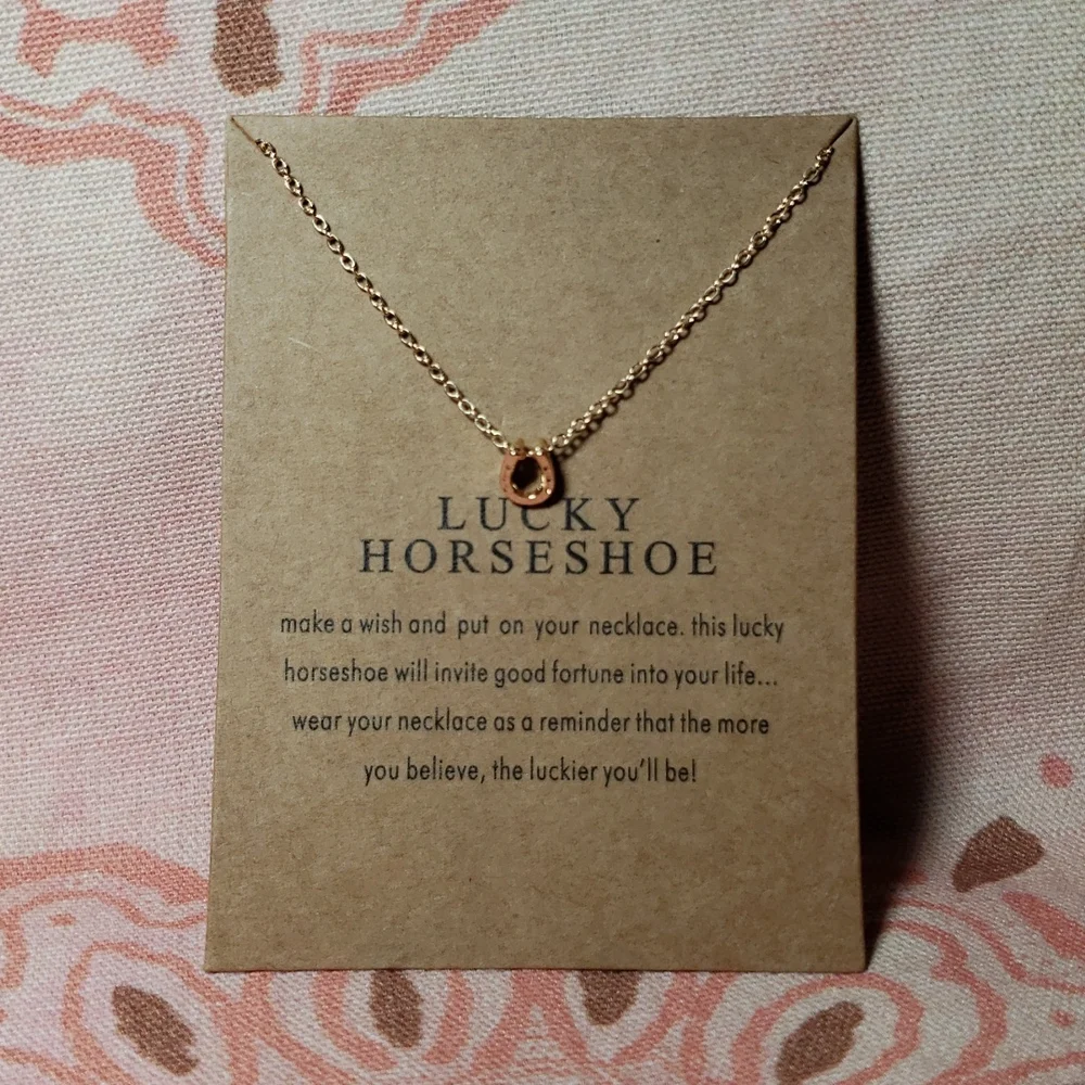 Lucky Horseshoe Necklace Horse Cowgirl Western Country Vaquera Dainty Minimalist - Picture 13 of 13